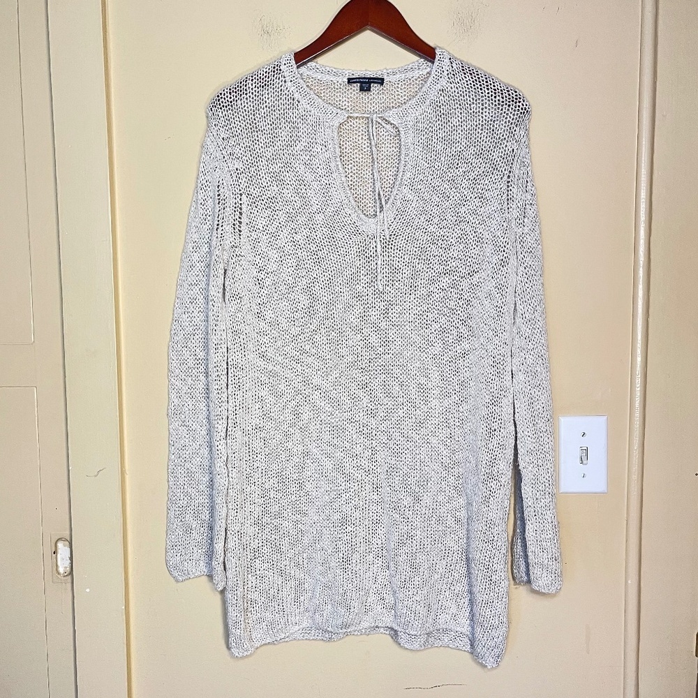 James Perse White Knit Top